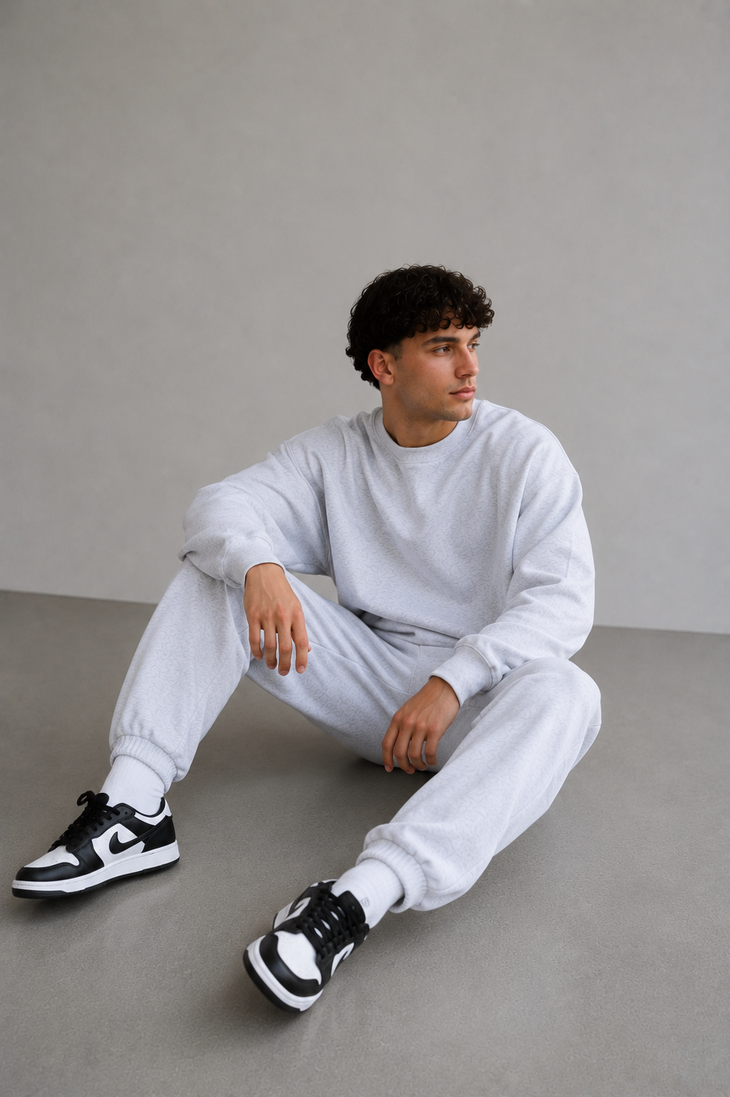 Men’s sweatshirt / white melange