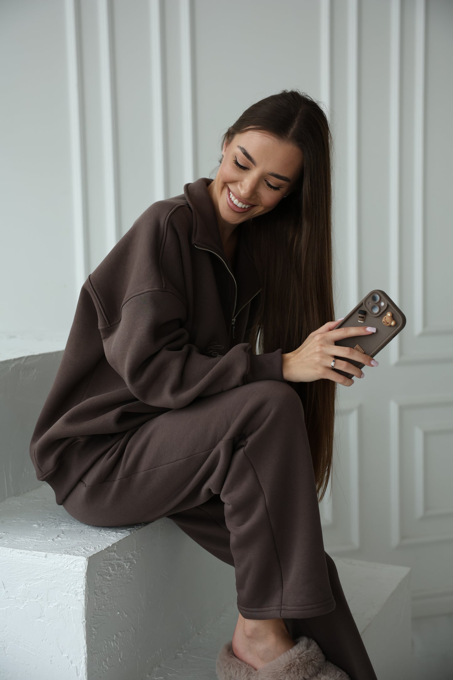 ,,Good energy club zip’’ / taupe