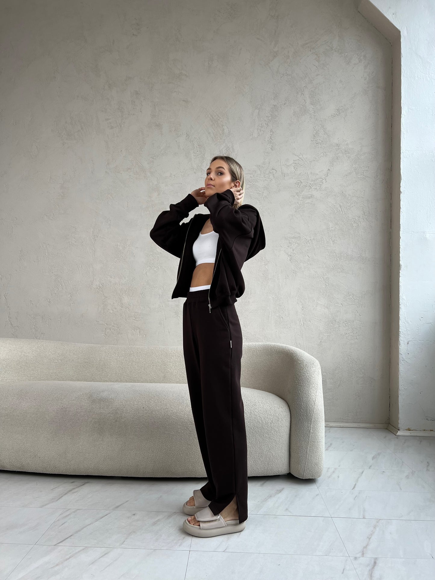 Split pants / choco
