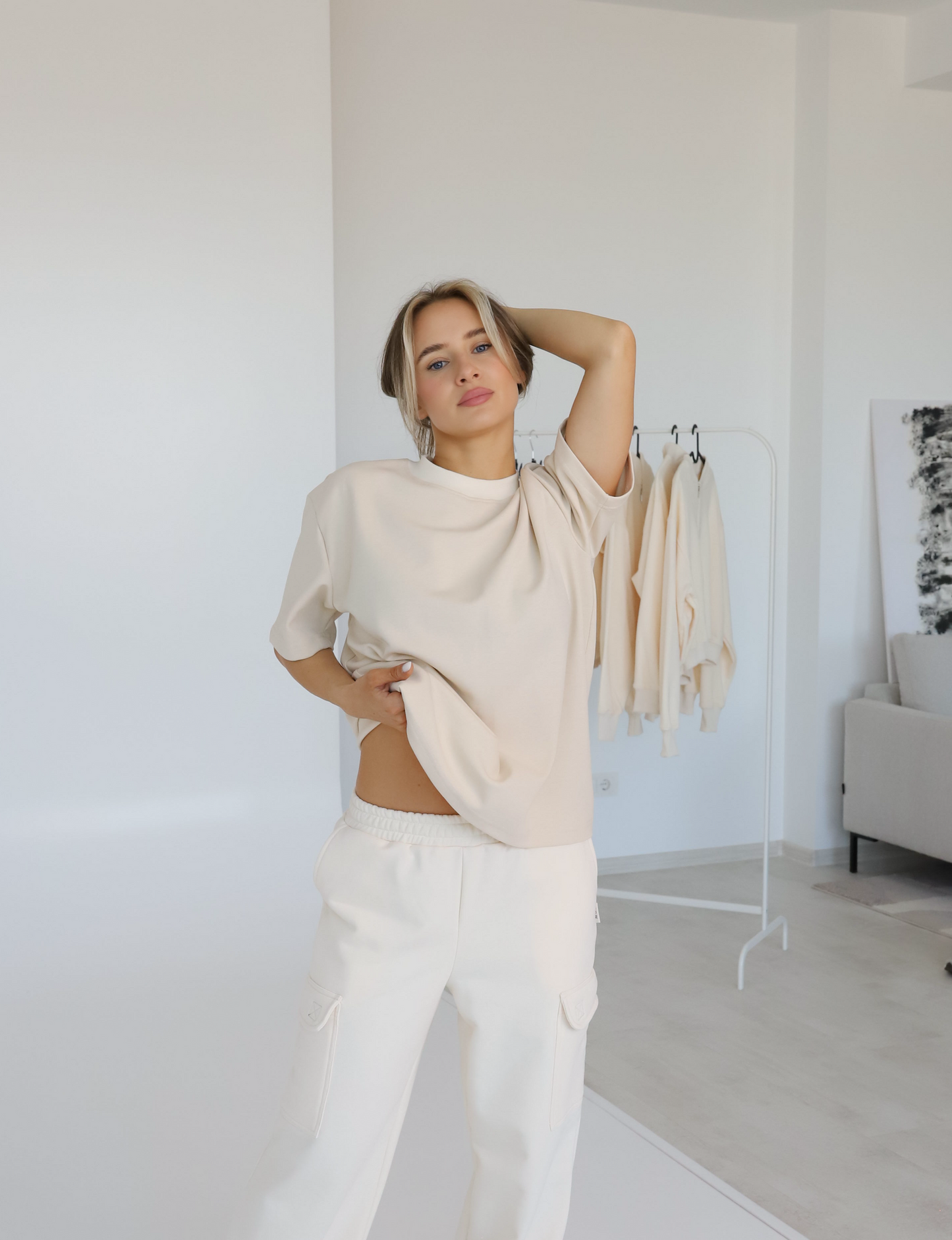 Premium cotton Tshirt / beige