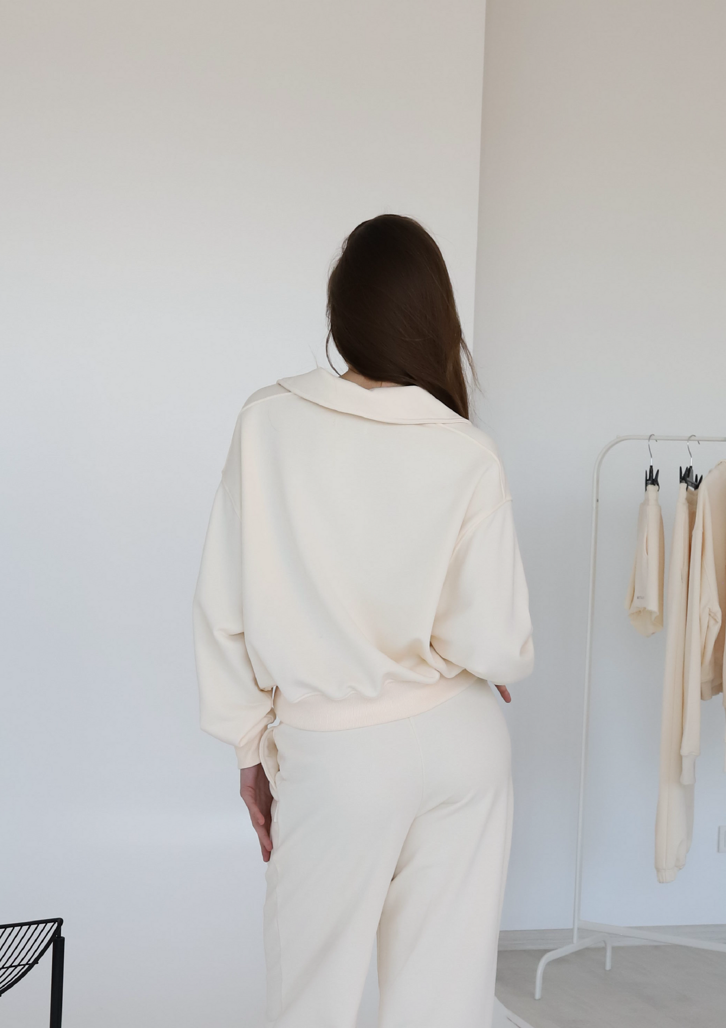 Polo sweat / creamy