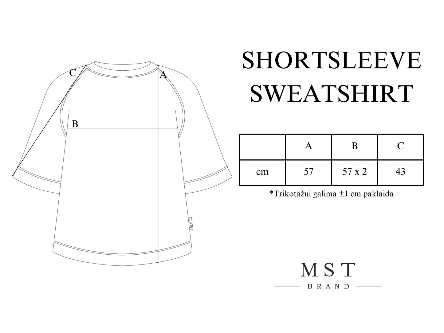 Shortsleeve sweat / black
