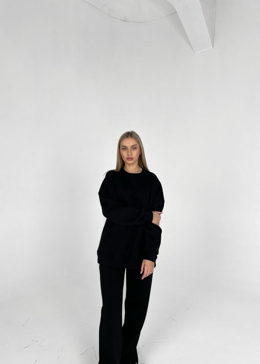 LONG SWEATSHIRT / BLACK