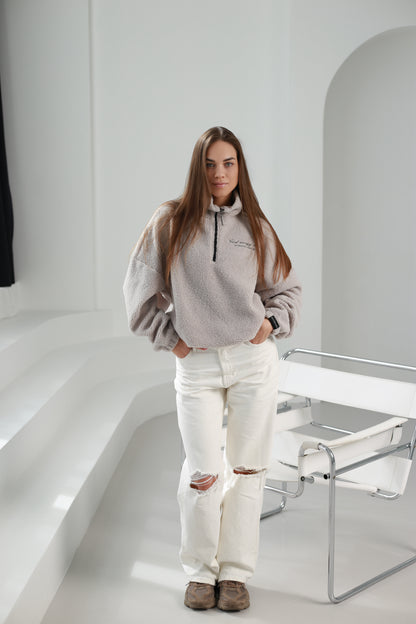 Teddy sweatshirt / greige