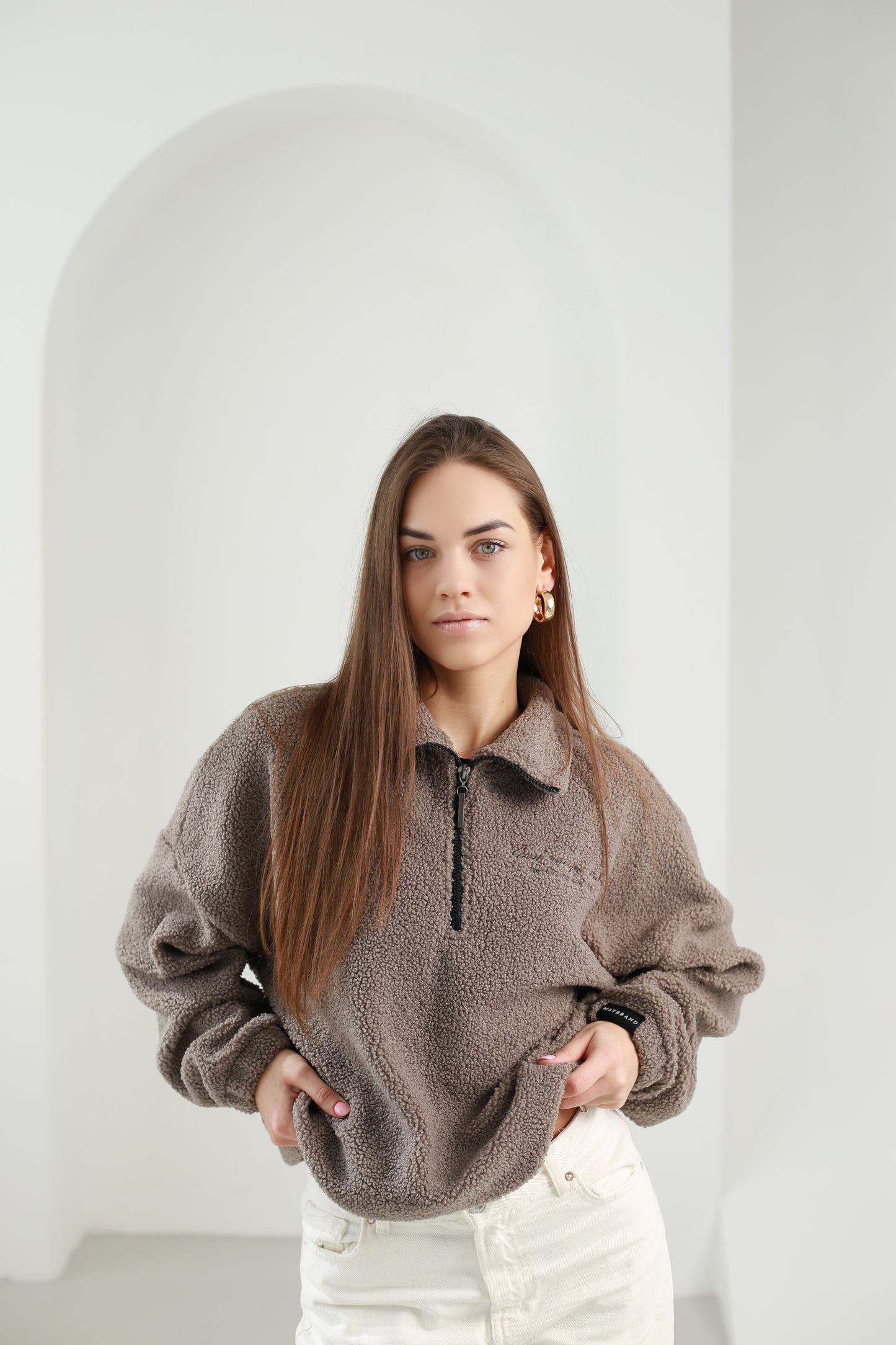 Teddy sweatshirt / taupe