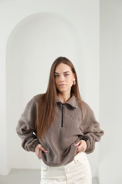 Teddy sweatshirt / taupe