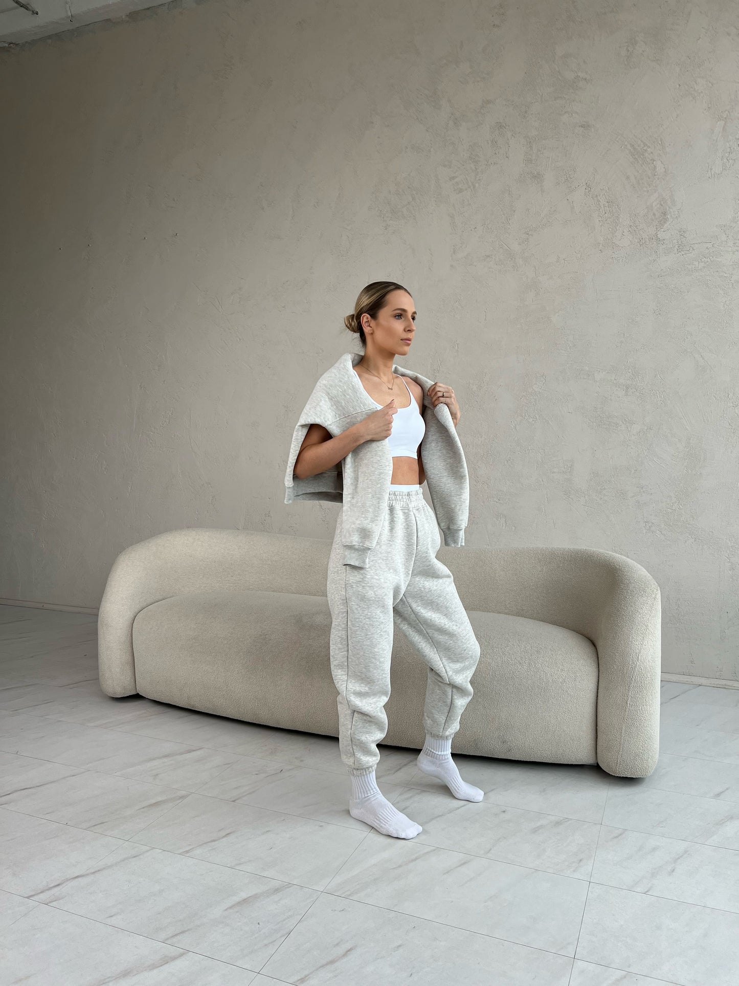 BAGGY SWEATPANTS / MELANGE