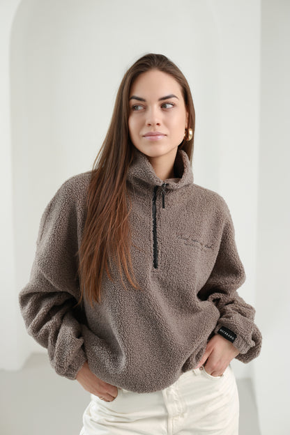Teddy sweatshirt / taupe