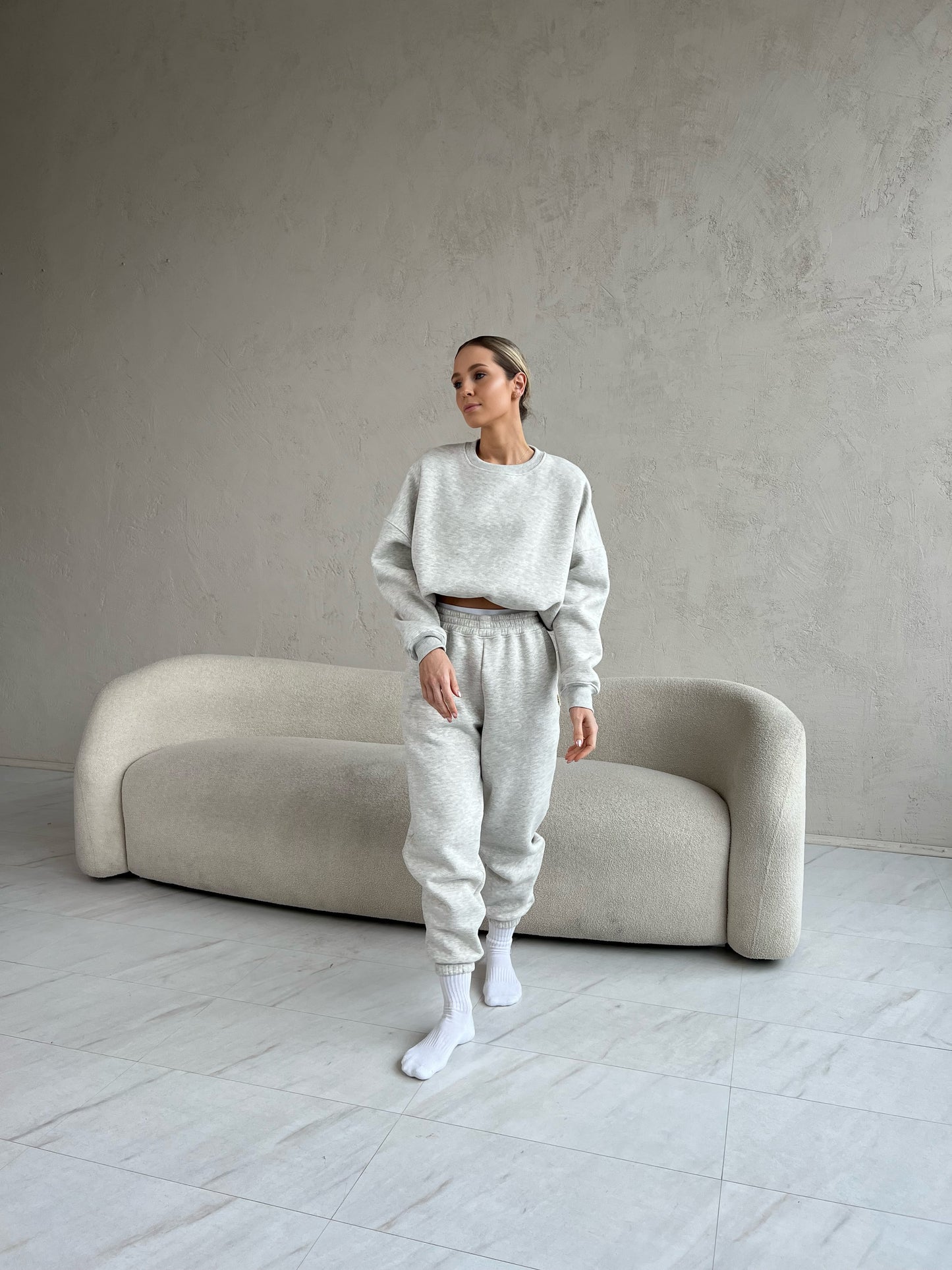 BAGGY SWEATPANTS / MELANGE