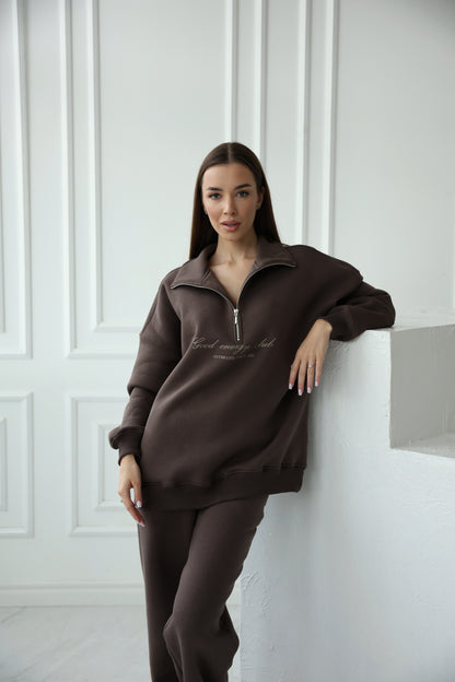 ,,Good energy club zip’’ / taupe