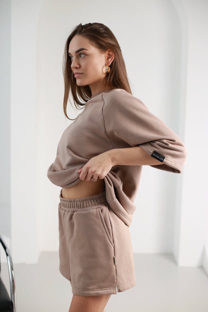 Shortsleeve sweatshirt / nude