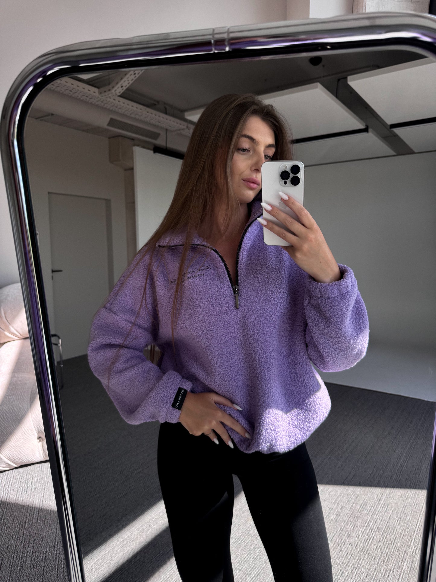 Teddy fleece sweatshirt / LIMITED purple
