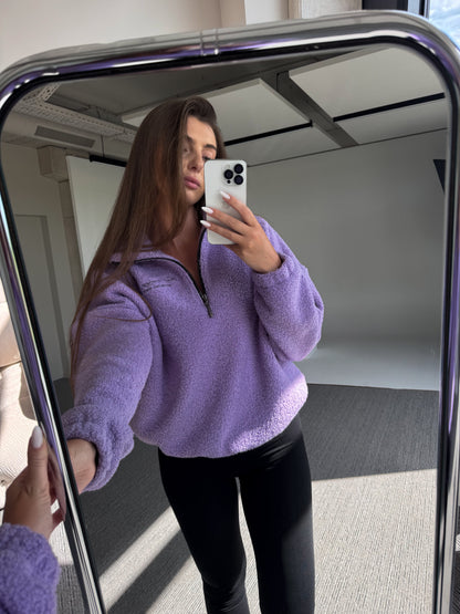 Teddy fleece sweatshirt / LIMITED purple