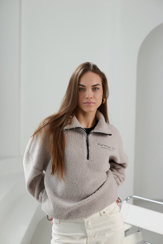 Teddy sweatshirt / greige