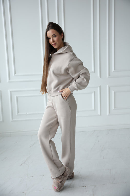 Straight sweatpants / greige