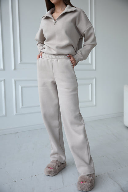 Straight sweatpants / greige