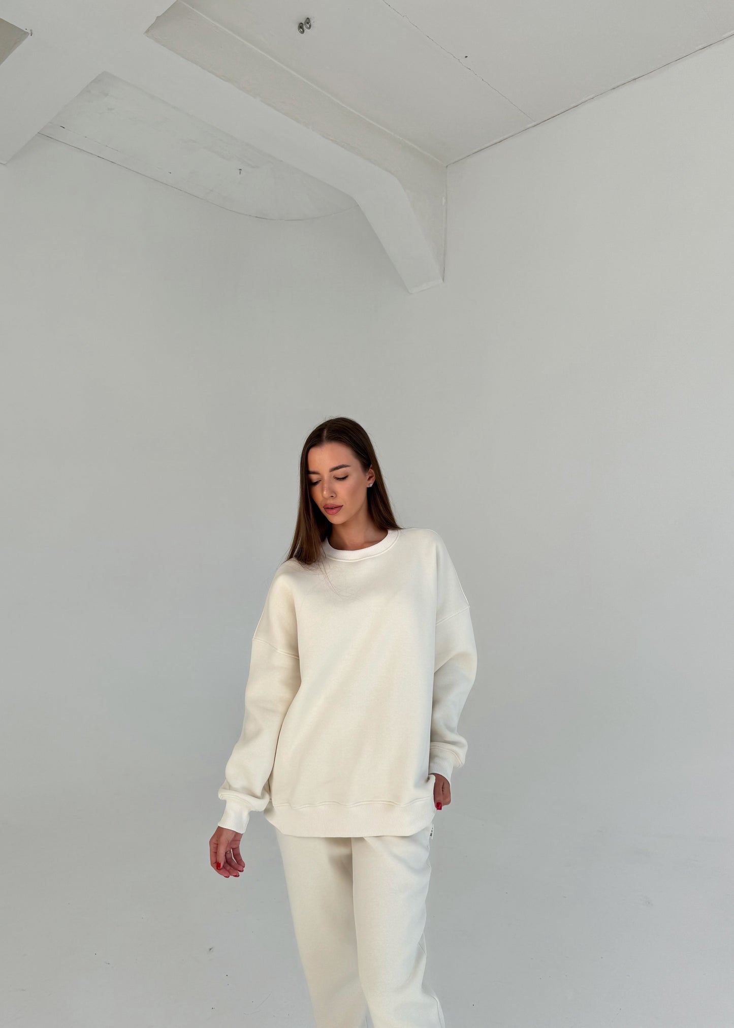 LONG SWEATSHIRT / CREAMY