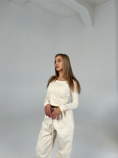 CROPPED TOP / CREAMY