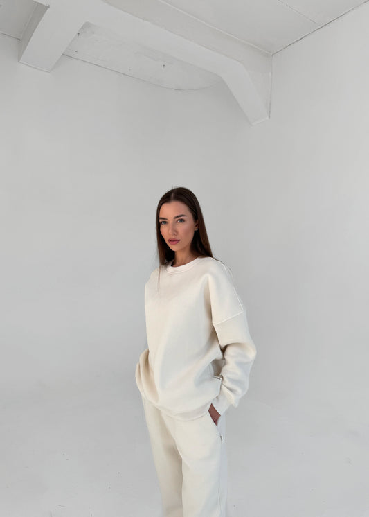 LONG SWEATSHIRT / CREAMY