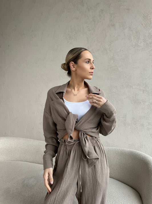 MUSLIN SHIRT / LIGHT TAUPE