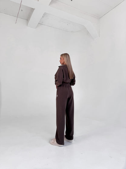 KNIT STRAIGHT PANTS / CACAO