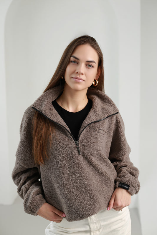 Teddy sweatshirt / taupe