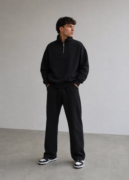 Men’s sweat with zip / black