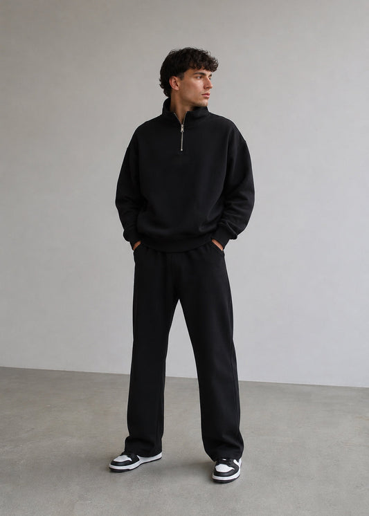 Men’s sweat with zip / black