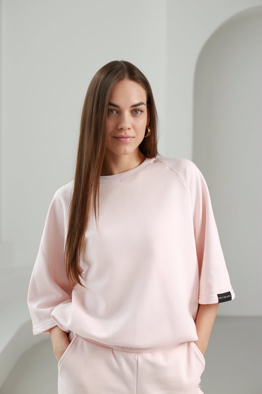 Limited shortsleeve sweatshirt / cloud pink
