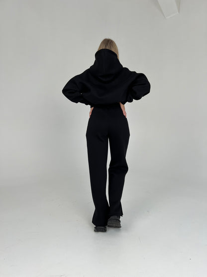 SPLIT SWEATPANTS / BLACK