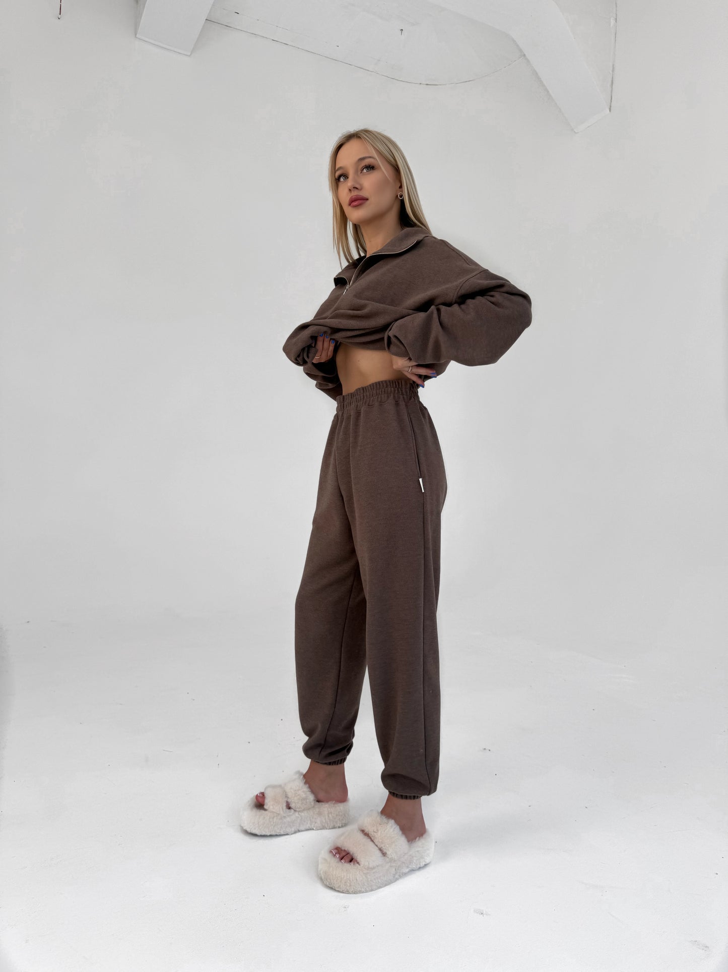 KNIT BAGGY PANTS / CACAO