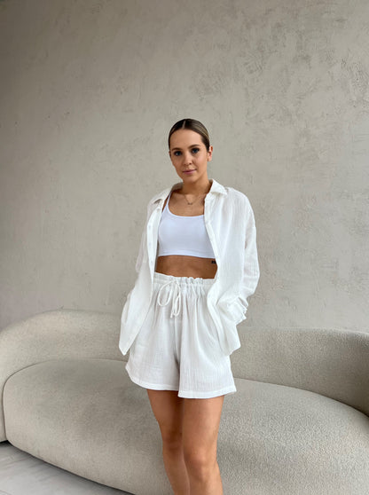 MUSLIN SHORTS / OFF WHITE