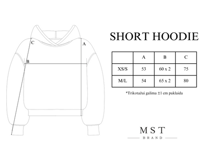 SHORT HOODIE / KHAKI