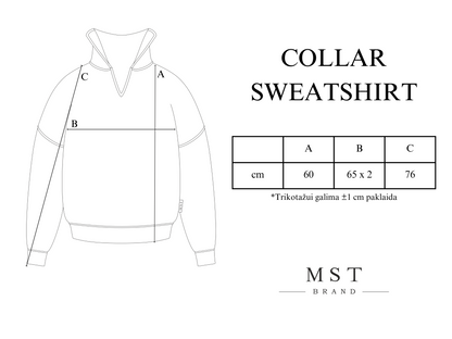 COLLAR SWEATSHIRT / BLACK